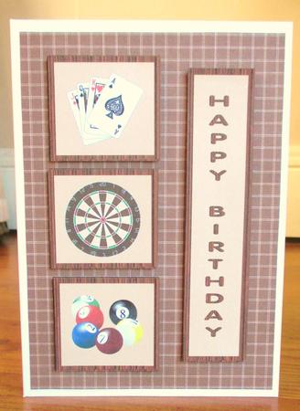 Pub Games Topper & Decoupage by Johanna Lambert