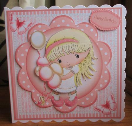 Penny's Balloons Card Topper by Johanna Lambert