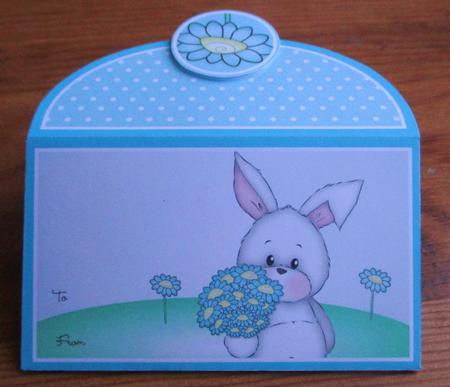 Bunny with Flowers Money Wallet by Johanna Lambert