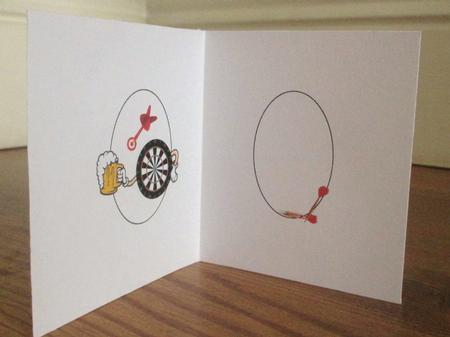 Darts and Pint Insert by Johanna Lambert