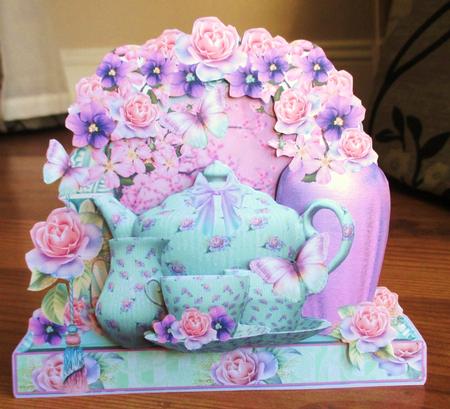 Tea for Two Shaped Card Kit by Johanna Lambert
