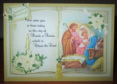 Open Book Christmas Topper the Navivity Cream by Johanna Lambert