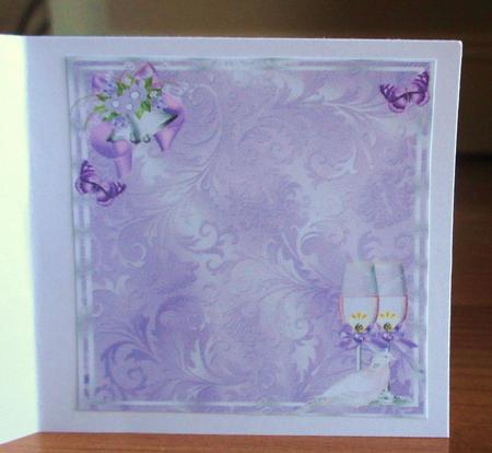 Lilac Champagne Glass's Insert by Johanna Lambert