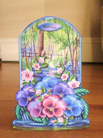 Globe Bleu Belss & Pansies by Johanna Lambert