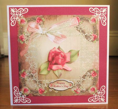 Red Rose Card Front by Johanna Lambert