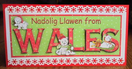 Nadalig Llawen from Wales Large Dl Word Card by Johanna Lambert