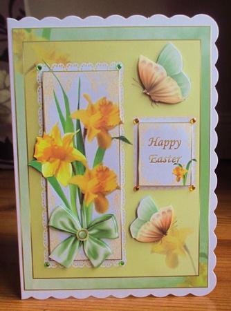 Daffodils and Butterflies Quick Card by Johanna Lambert