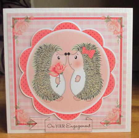 Mr & Mrs Hedgy Engagement/anniversary Topper by Johanna Lambert