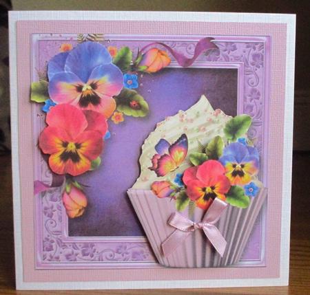 Pansies & Butterfly Cupcake Mini Kit by Johanna Lambert