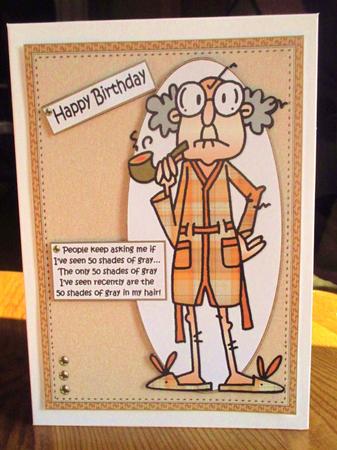 Gus and His 50 Shades of Gray Quick Card by Johanna Lambert