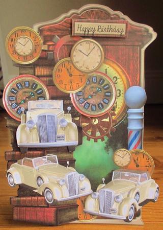 Cars O'clock Male Card by Johanna Lambert