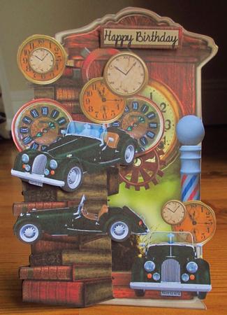 Cars O'clock.2 Male Card by Johanna Lambert