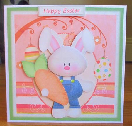 Easter Bunny Card Front by Johanna Lambert