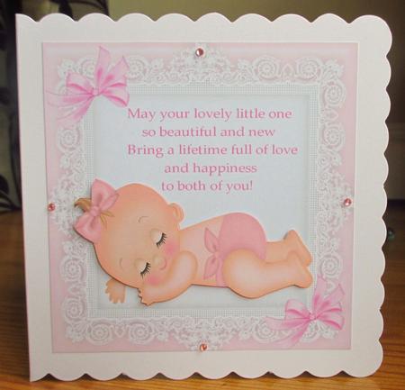 Sweet Little Sleeping Baby Girl! 8x8 by Johanna Lambert