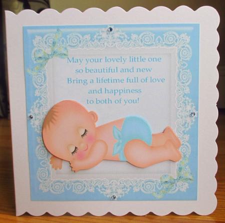 Sweet Little Sleeping Baby Boy! 8x8 by Johanna Lambert