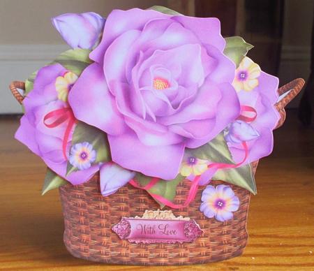 Beauty of Roses in the Basket by Johanna Lambert