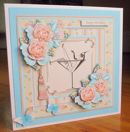 Champagne Bath 8x8 Mini Kit & Decoupage by Johanna Lambert