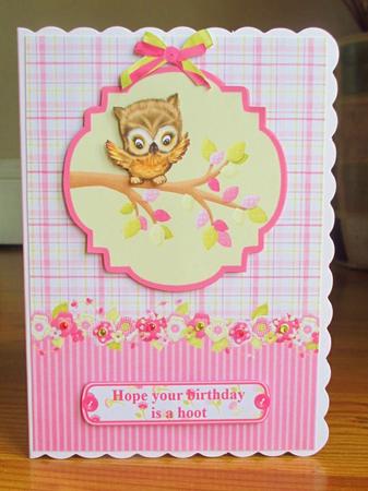 Cute Owl Topper & Decoupage by Johanna Lambert