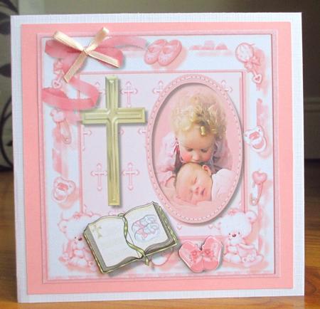 Beautiful Christening Card for a Girl by Johanna Lambert