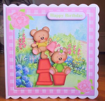 Fun in the Garden Topper & Decoupage by Johanna Lambert