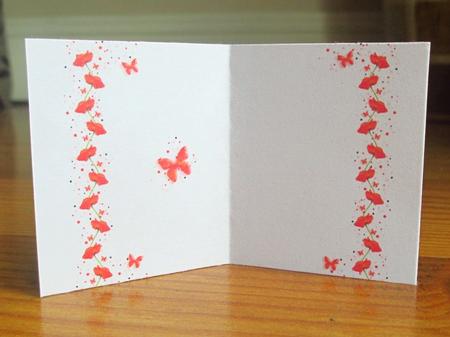 Poppy & Buterfly Wishes Insert/backing Paper by Johanna Lambert