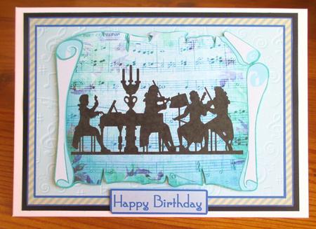 Classical Music Decoupage (blue) by Johanna Lambert
