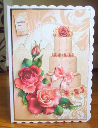 Wedding Cake & Spring Roses by Johanna Lambert