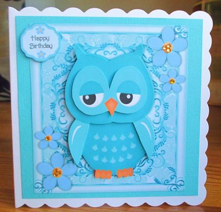 Gorgeous Turquoise Owl 8x8 Mini Kit by Johanna Lambert