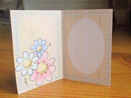 Pastel Flowery A5 Card Insert by Johanna Lambert