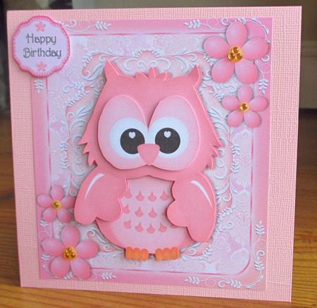 Gorgeous Pink Owl 8x8 Mini Kit by Johanna Lambert