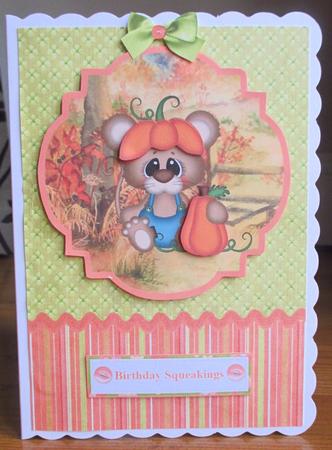 Birthday Squeakings Topper & Decoupage by Johanna Lambert
