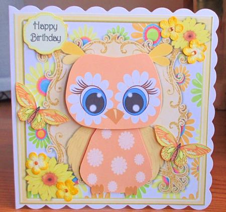 Gorgeous Orange Owl 8x8 Mini Kit by Johanna Lambert