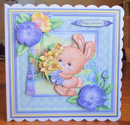 Bunny Daffodil Delight Easter or Birthday 8x8 Mini Kit by Johanna Lambert