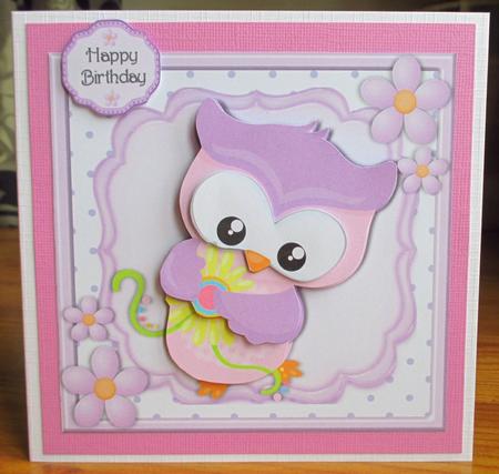 Gorgeous Lilac Owl 8x8 Mini Kit by Johanna Lambert