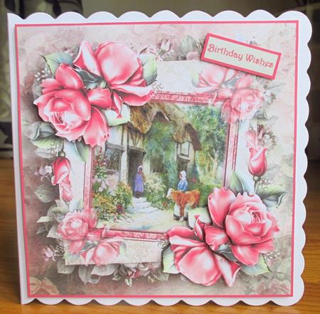 Going to Market Card with Decoupage by Johanna Lambert