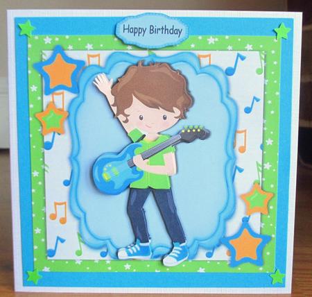 Little Boy with His Guitar 8x8 Mini Kit by Johanna Lambert