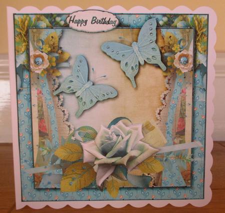 Cardtopper Blue Rose 238 by Johanna Lambert