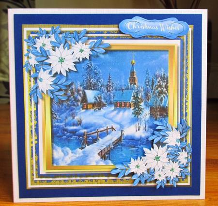 Beautiful Christmas Village in the Snow  by Johanna Lambert
