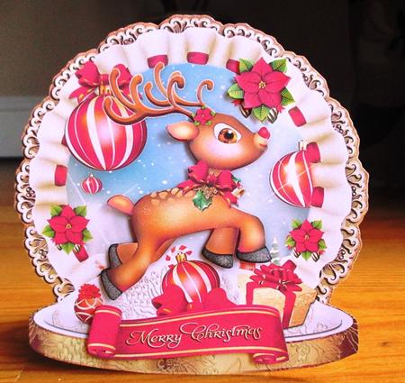 Christmas Cute Deer by Johanna Lambert