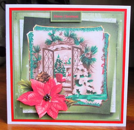 Christmas Through the Window 7x7 Card by Johanna Lambert
