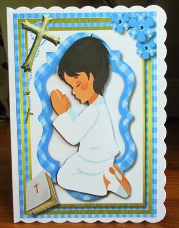 Communion, Christening, Baptisum, Card for a Boy  by Johanna Lambert