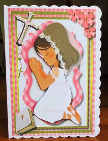Communion, Chrisening, or Baptisum Card for a Girl,  by Johanna Lambert
