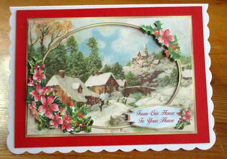 Christmas Village in the Snow - 3D Single Sheet Kit by Johanna Lambert