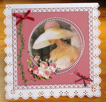 8x8 Vitage Lady in Pearl Frame by Johanna Lambert
