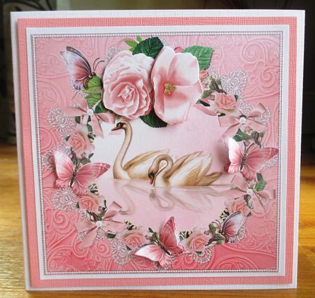 8x8 Butterflies Swans and Roses by Johanna Lambert