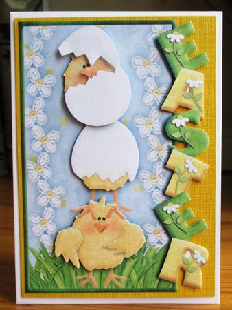 Balancing Easter Chicks Over the Side with Decoupage by Johanna Lambert