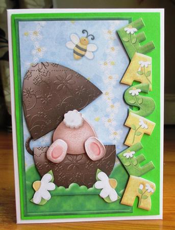 Easter Let Me at the Chocolate Over the Side Card by Johanna Lambert