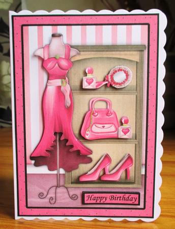 Fashion in Pink Topper and Decoupage by Johanna Lambert