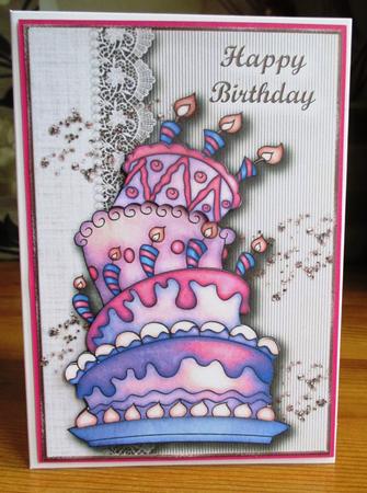 Birthday Cake Topper 3 by Johanna Lambert