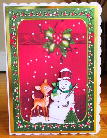 Christmas Snowman Card by Johanna Lambert